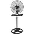 Ventilador de Pedestal Negro 18" 3 Velocidades