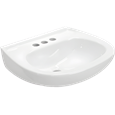 Lavabo Jazmín Blanco CATO | 4” | Cerámica Esmaltada | Para Montaje en Pared
