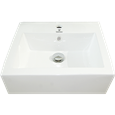 Lavabo Borgoña Blanco  Sobreponer  Con Contra  46 x 46 x 16 cm