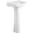 Pedestal Cosmos Blanco  Cerámica Vitrificada  Para Lavabo 4”