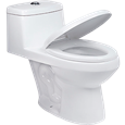 Sanitario One Piece Urrea Atlántica II TZ2061A021 | Alargado | Descarga Dual | Blanco Brillante