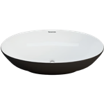 LAVABO SOBREPONER BERLINO  BLANCO/NEGRO  PL015