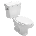 Taza Oxford Alargada Blanca CATO | Cerámica | Destroyer Flush | 3.8 L