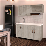 Cocina Sofía Color Ceniza de 150x60 cm sin Perforación Bochetti 1221213