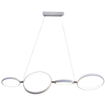 Luminaria Colgante Decorativa 4 Aros LED Integrado 33W 3000K Blanca – Modelo 33CTLLED168MV30B