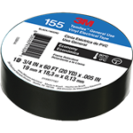 Cinta Aislante 3M Temflex 155 Negra 19 mm x 18 m