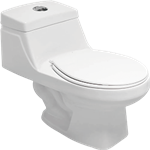 Sanitario One Piece Bellini CATO | Taza Redonda | 4.8 L | Blanco | Con Asiento