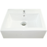Lavabo Borgoña Blanco  Sobreponer  Con Contra  46 x 46 x 16 cm