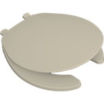 Asiento Redondo Marfil Confort 92 | Polipropileno | Cierre Estándar | Fijación Reforzada