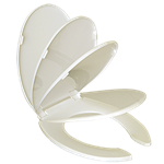 Asiento Alargado Premium 96 | Cierre Lento | Color Hueso | Slow Drop