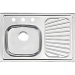 FREGADERO ACE INOX 80X52 CMS ESCU DER 93848535