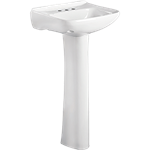 Pedestal Cosmos Blanco  Cerámica Vitrificada  Para Lavabo 4”