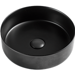 LAVABO CONSTANTINO MATE NEGRO REDONDO C/CONTRA