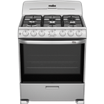 Estufa Mabe EM7646BSIS2 / EM7646BSIS1  30”  6 Quemadores  Plata Mercury  Gas LP