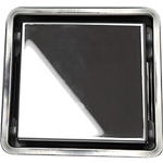 Coladera cuadrada doble vista Fleximatic 2632 acero inoxidable