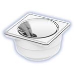 Coladera universal cuadrada Push con check antiolores Fleximatic 2248