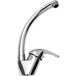 Monomando Dica 4080 para Cocina  Cuello Alto  Acabado Cromo