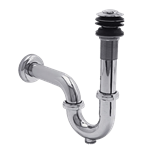 Cespol Rígido de Latón para Lavabo con Contra y Rebosadero Click, Modelo 207, Urrea