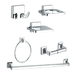 JUEGO ACCESORIOS P/BAÑO CROMO 6 PIEZAS