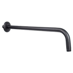 Brazo Redondo para Regadera Dica 4552BRR.2 | 40 cm | A Pared | Con Chapetón | Negro Mate