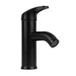 Monomando Ecológico Corto para Lavabo, Acabado Negro Mate, Modelo 4434.2, Dica