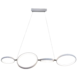 Luminaria Colgante Decorativa 4 Aros LED Integrado 33W 3000K Blanca – Modelo 33CTLLED168MV30B