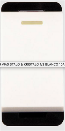 Interruptor 3 Vías Stalo 1/3 Blanco Kristalo Leviton EC7473