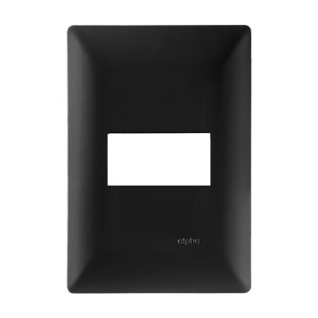 Placa 1 Ventana Black Alpha Estevez EC9794