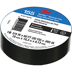 Cinta Aislante 3M Temflex 155 Negra 19 mm x 18 m