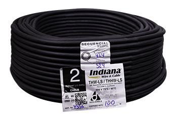 Cable de Cobre PVC 2 AWG Negro EC2411N
