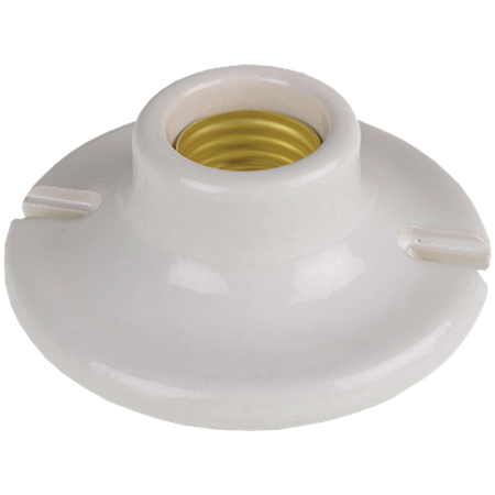 Portalámpara Redondo de Porcelana 102 mm 660W 127V – Modelo 310732 (CAT 134)