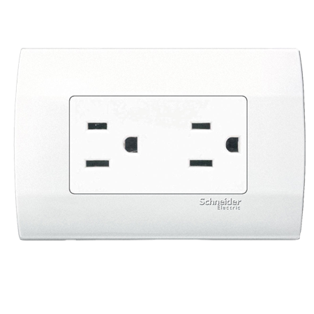 Contacto Dúplex con Placa Blanco 15A 127V Marisio EC7060