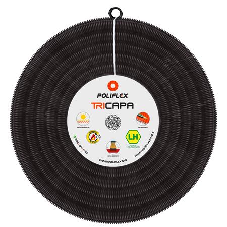 Poliflex Negro para Exteriores con Guía 19 mm EF4030