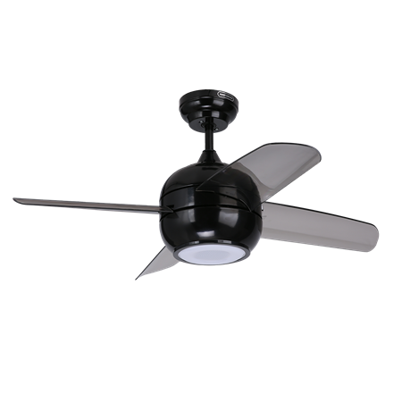 Ventilador de Techo 38" Negro Dubai Sound con Luz y Bluetooth para Interiores EV1036