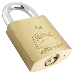Candado de latón macizo Phillips 13 GC 45 mm gancho corto