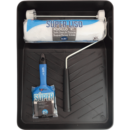 KIT SUPER 3 PZAS (RODILLO 9X 3/8 BROCHA 2 1/2 CHAROLA 9) KSL4P