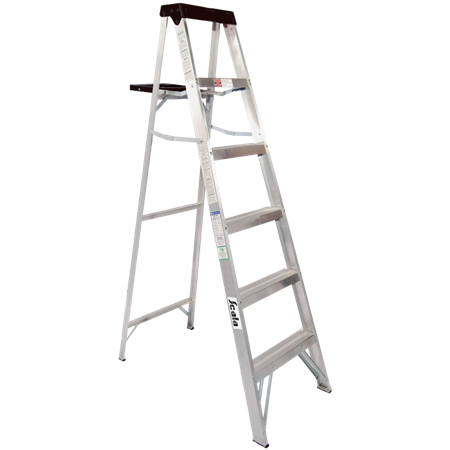 Escalera Cuprum Scala 5 Peldaños Plateado PF8531