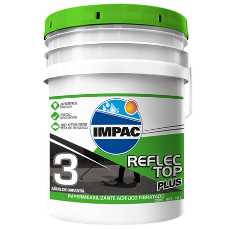 Impac Reflec Top Plus 3 Fibratado Blanco 18 lts PG0444