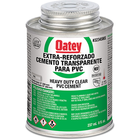 Cemento para PVC de Viscosidad Gruesa Transparente (8 oz / 236 ml), Modelo 32345MX, Oatey PG3167