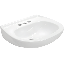 Lavabo Jazmín Blanco CATO | 4” | Cerámica Esmaltada | Para Montaje en Pared
