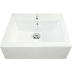 Lavabo Borgoña Blanco  Sobreponer  Con Contra  46 x 46 x 16 cm