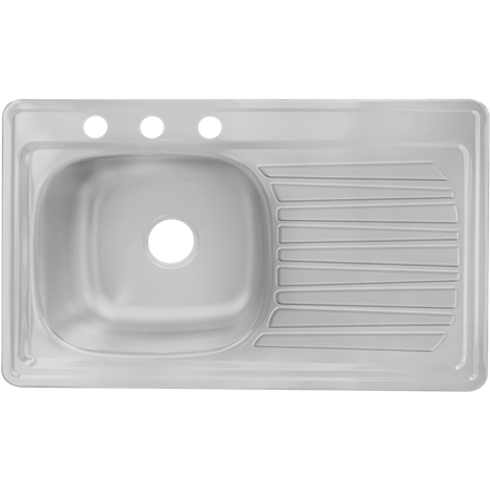 Fregadero EB Técnica C-102N  1 Tina + Escurridor Derecho  87x54 cm Empotrable