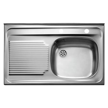 Fregadero de empotrar una tina un escurridor derecho acero inoxidable 80×50 PM4091