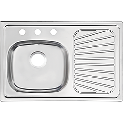 FREGADERO ACE INOX 80X52 CMS ESCU DER 93848535