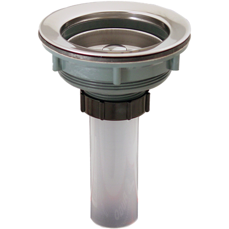 Contracanasta plástica con cubierta de acero inoxidable y tubo de plástico 13-PP PV6022