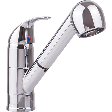 Monomando Ecológico Dica 4081 para Fregadero  Nariz Retráctil  Cromo