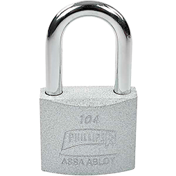 Candado de hierro Phillips 104 GL 49 mm gancho largo