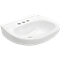 Lavabo Jazmín Blanco CATO | 4” | Cerámica Esmaltada | Para Montaje en Pared