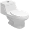 Sanitario One Piece Bellini CATO | Taza Redonda | 4.8 L | Blanco | Con Asiento